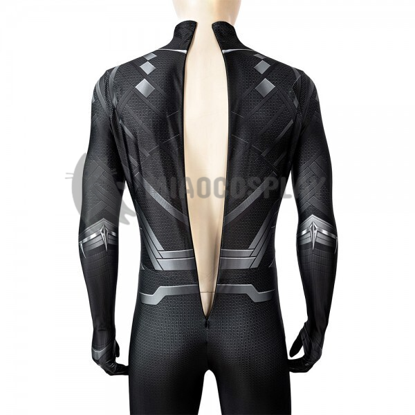 Black Panther Cosplay Costume Halloween Printed Spandex Suit