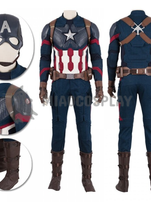 Captain America Cosplay Costume Avengers Endgame Movie Level Suit