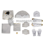 Moon Knight Costume Marc Spector Cosplay Silver Grey Suit