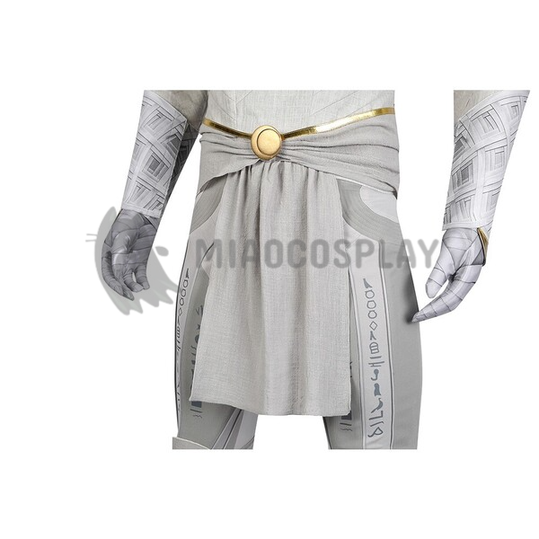 Moon Knight Costume Marc Spector Cosplay Silver Grey Suit