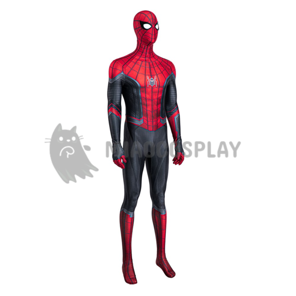 Spiderman Costume Spiderman Far From Home Peter Parker Black Red Cosplay Halloween Suit Adult