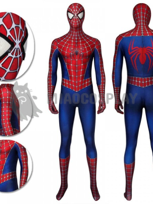 Tobey Maguire Spiderman Costume High Quality Classic Spandex 3D Printed Cosplay Suit Adult