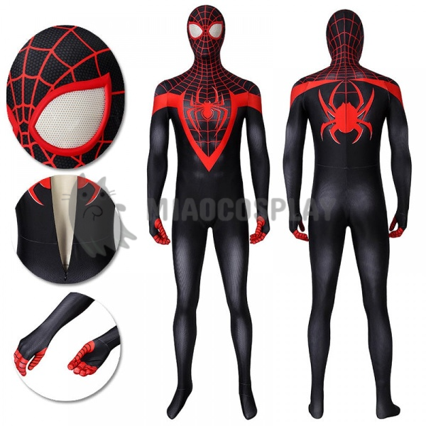 Ultimate Spider-Man Miles Morales Costume Spider-Man Halloween Cosplay Suit Adult