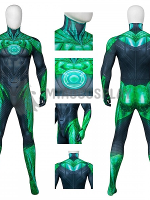 Green Lantern Costume Suicide Squad Justice League Cosplay Jumpsuits