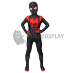 Kids Spiderman Miles Morales Costume Spider Man Halloween Cosplay Suit