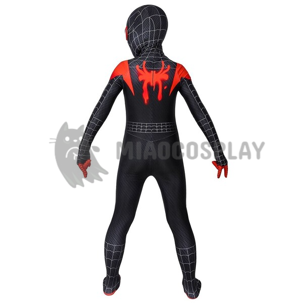 Kids Spiderman Miles Morales Costume Spider Man Halloween Cosplay Suit