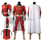 Shazam Costume Shazam 2 Billy Batson Printing Spandex Cosplay Suit