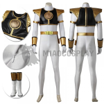 White Power Rangers Costume Tommy Oliver Mighty Morphin Cosplay Suit