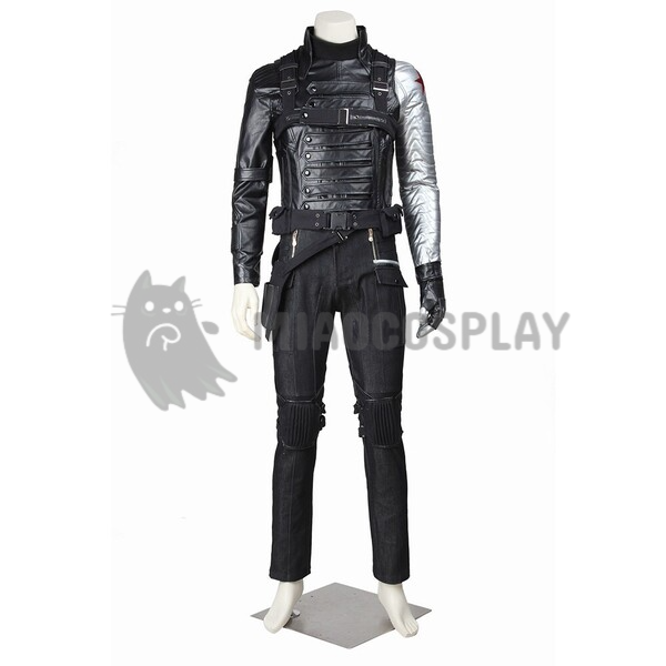 Winter Soldier Costume Captain America 2 Winter Soldier Bucky Barnes Cosplay Battle Suit