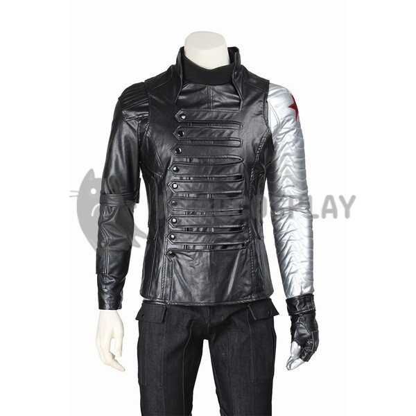 Winter Soldier Costume Captain America 2 Winter Soldier Bucky Barnes Cosplay Battle Suit